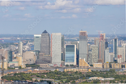 aerial view of London 