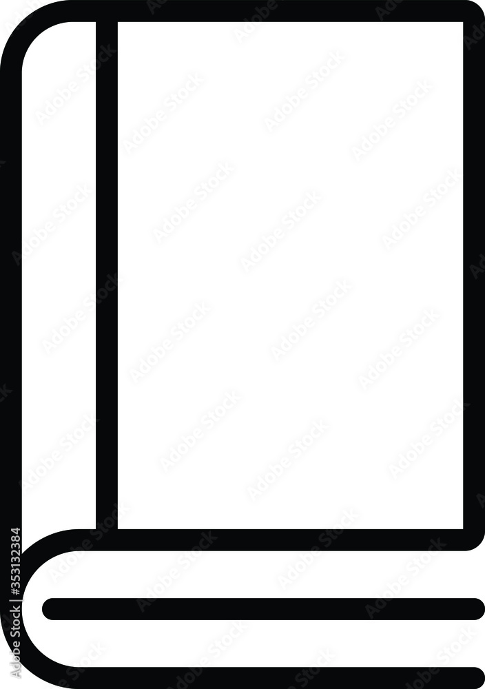 book icon outline isolated vector illustration book icon outline isolated vector illustration