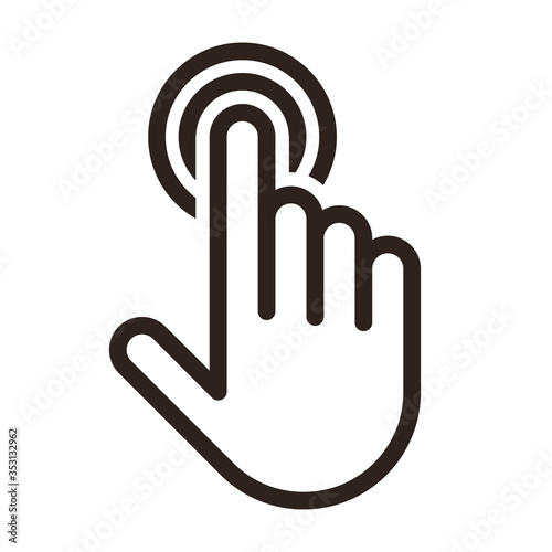 Hand pointer, clicking icon