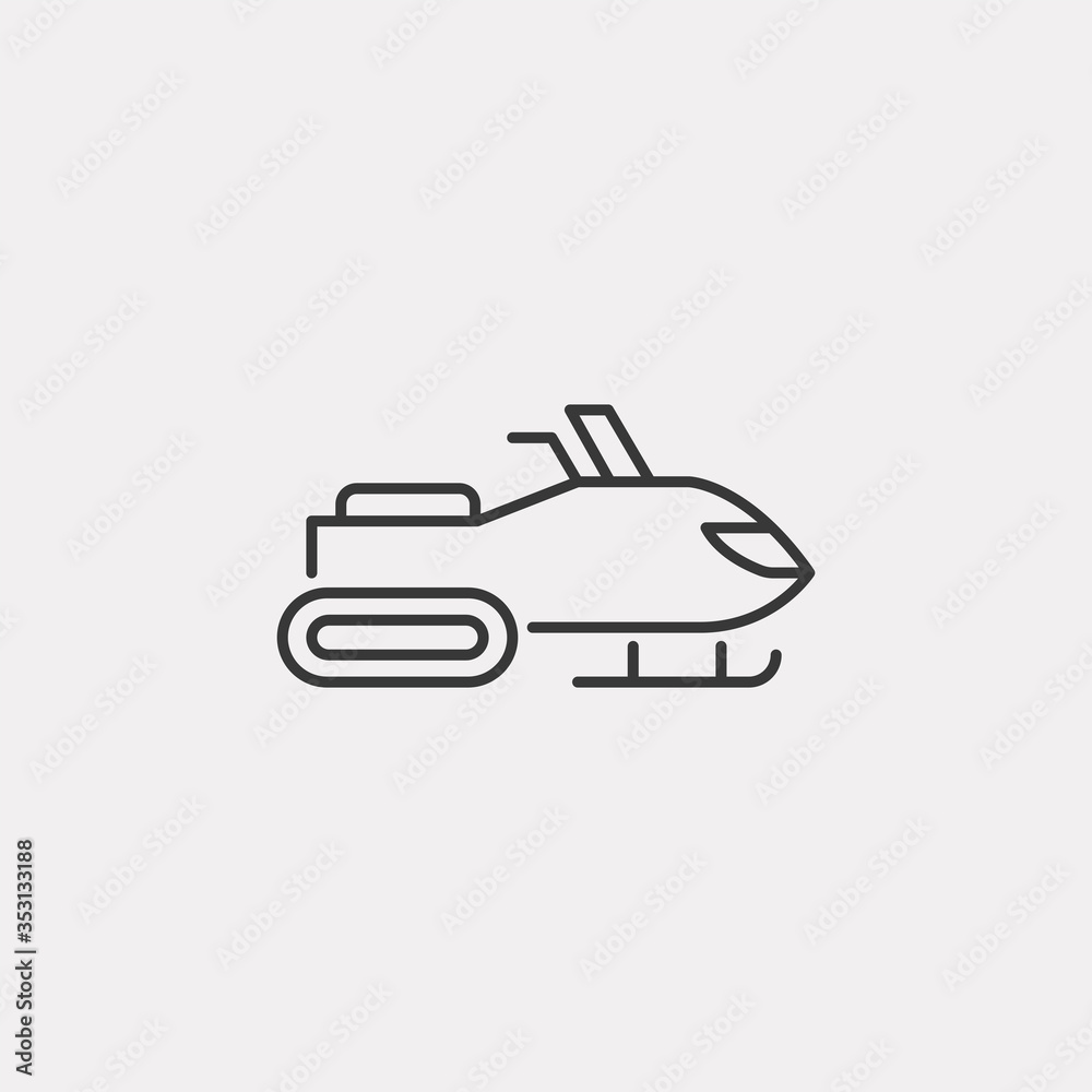 Snowmobile icon. Vector Illustration Snowmobile icon. Vector Illustration