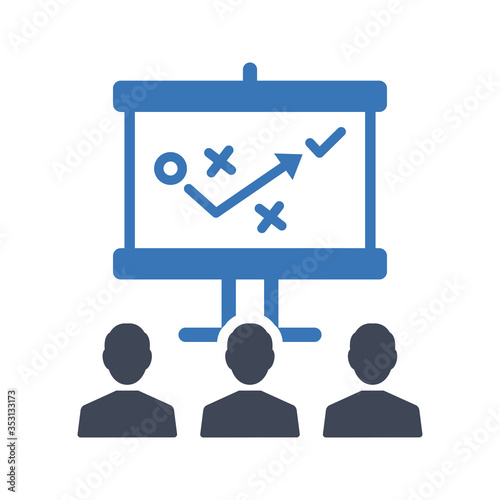 Strategy presenting icon