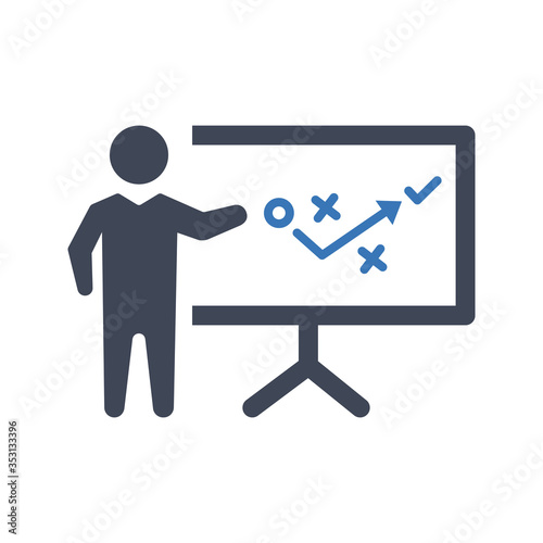 Business strategic planning presentation icon