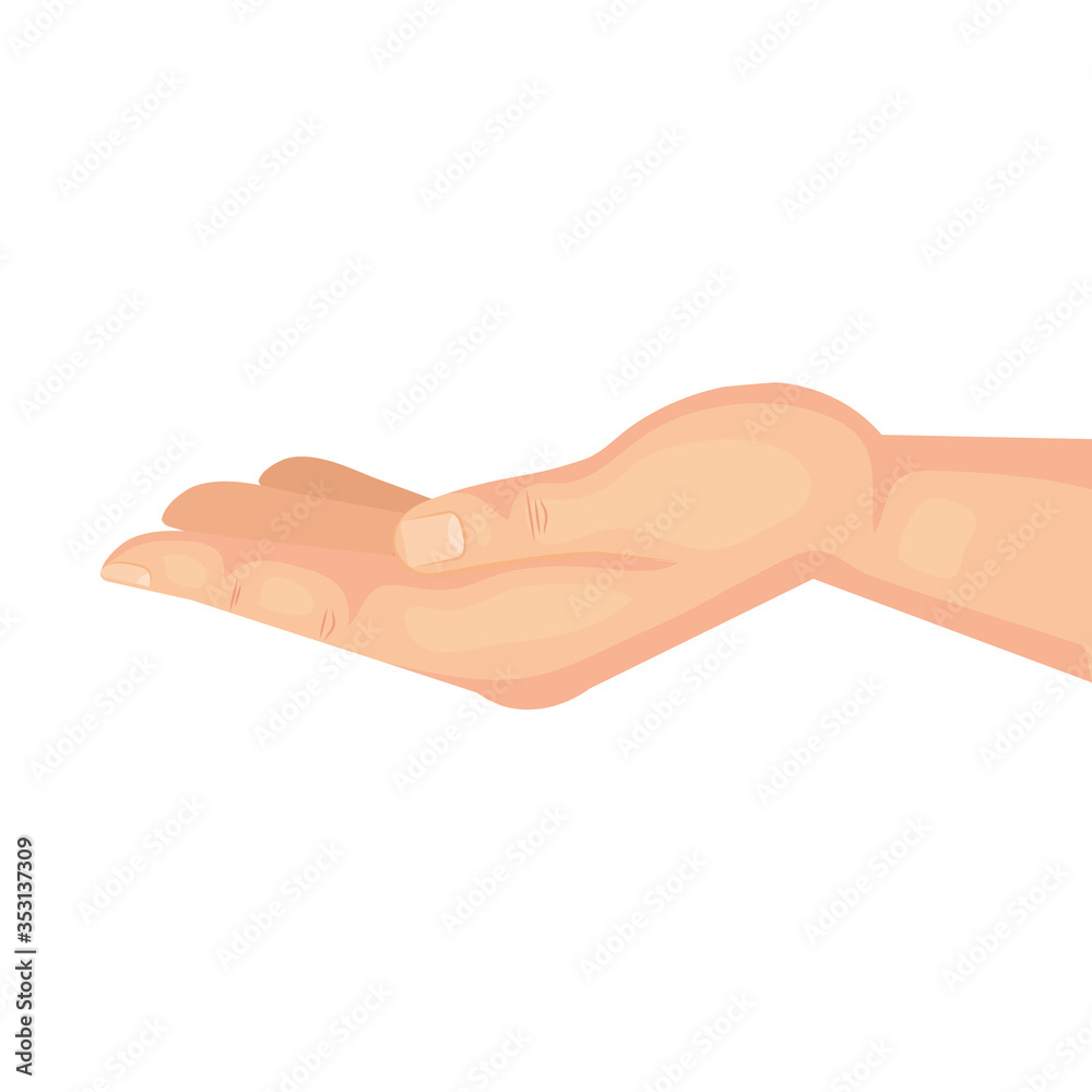 hand icon, receiving hand human on white background vector illustration design hand icon, receiving hand human on white background vector illustration design