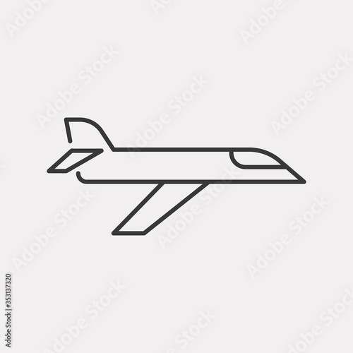 Glider icon. Plane symbol modern, simple, vector, icon for website design, mobile app, ui. Vector Illustration