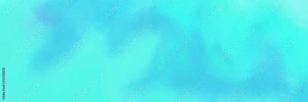 abstract antique horizontal background banner with turquoise, aqua marine and medium turquoise color. can be used as header or banner