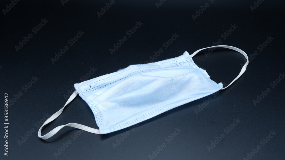 protective mask on a black background protective mask on a black background