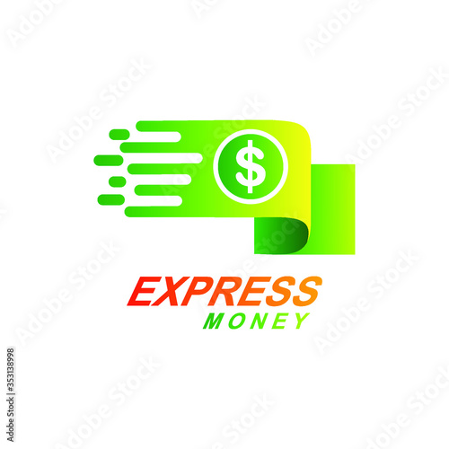 Express money logo, finance logo design