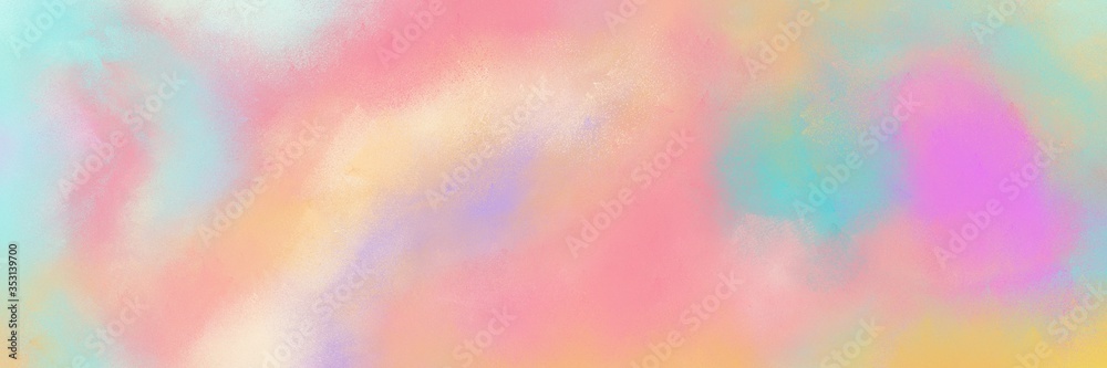 painted retro horizontal design with baby pink, light gray and sky blue color. can be used as header or banner