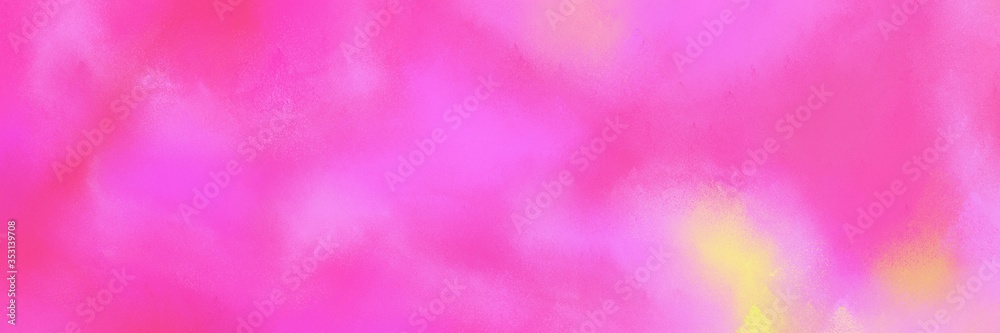 painted vintage horizontal background banner with neon fuchsia, baby pink and pastel magenta color. can be used as header or banner