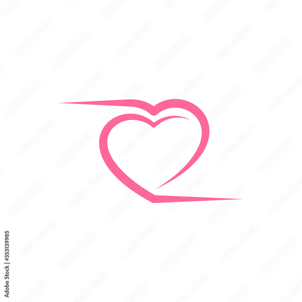 Heart Love Logo Vector Design Template