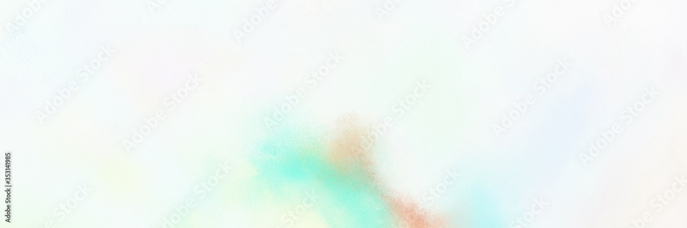 abstract antique horizontal design background  with white smoke, aqua marine and pale turquoise color. can be used as header or banner