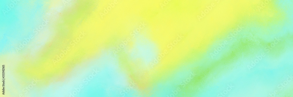 painted grunge horizontal banner background  with khaki, pale turquoise and tea green color. can be used as header or banner
