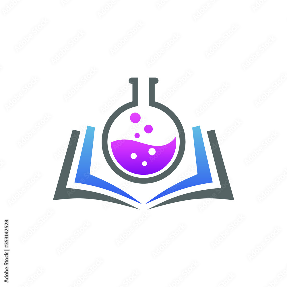 Obraz premium Science education logo design vector