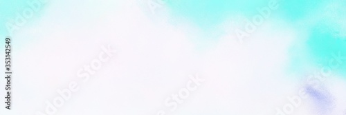 painted aged horizontal banner with alice blue, white smoke and aqua marine color. can be used as header or banner