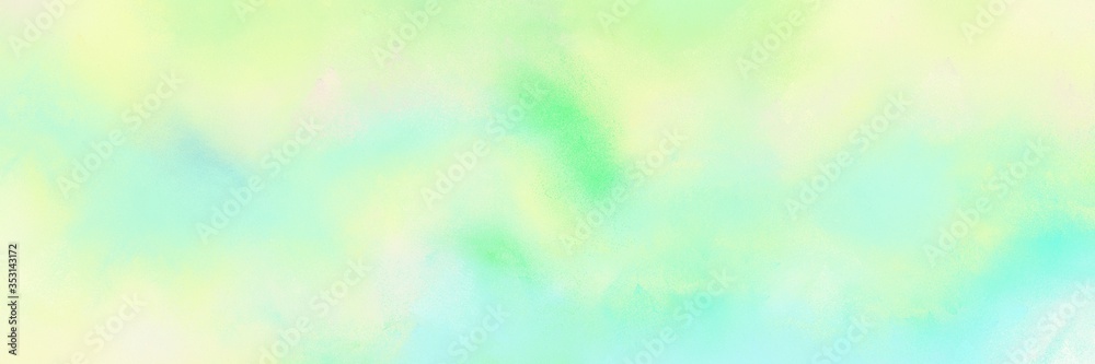 Fototapeta premium abstract decorative horizontal design background with tea green, light golden rod yellow and aqua marine color. can be used as header or banner