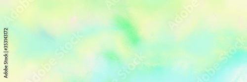 abstract decorative horizontal design background with tea green, light golden rod yellow and aqua marine color. can be used as header or banner