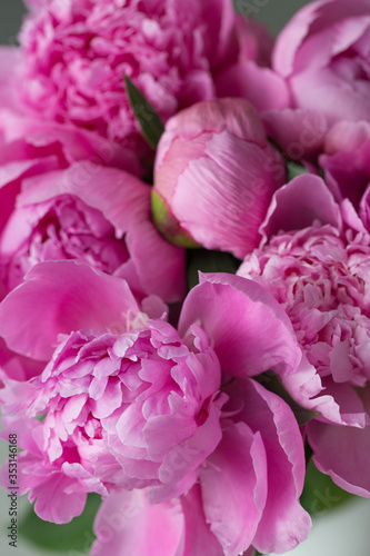 Bouquet of beautiful fresh peonies © ElenaKov