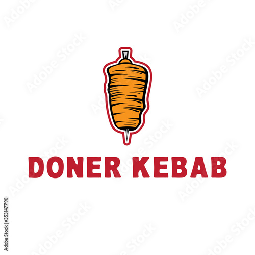 template icon logo for doner kebab -vector illustration