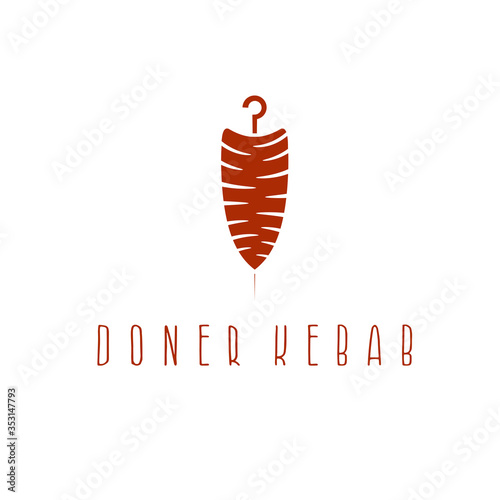 template icon logo for doner kebab -vector illustration
