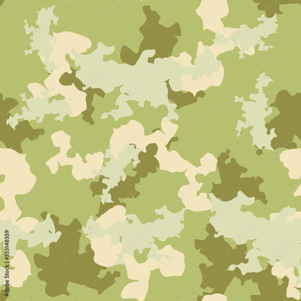 Forest camouflage of various shades of green and beige colors Forest camouflage of various shades of green and beige colors