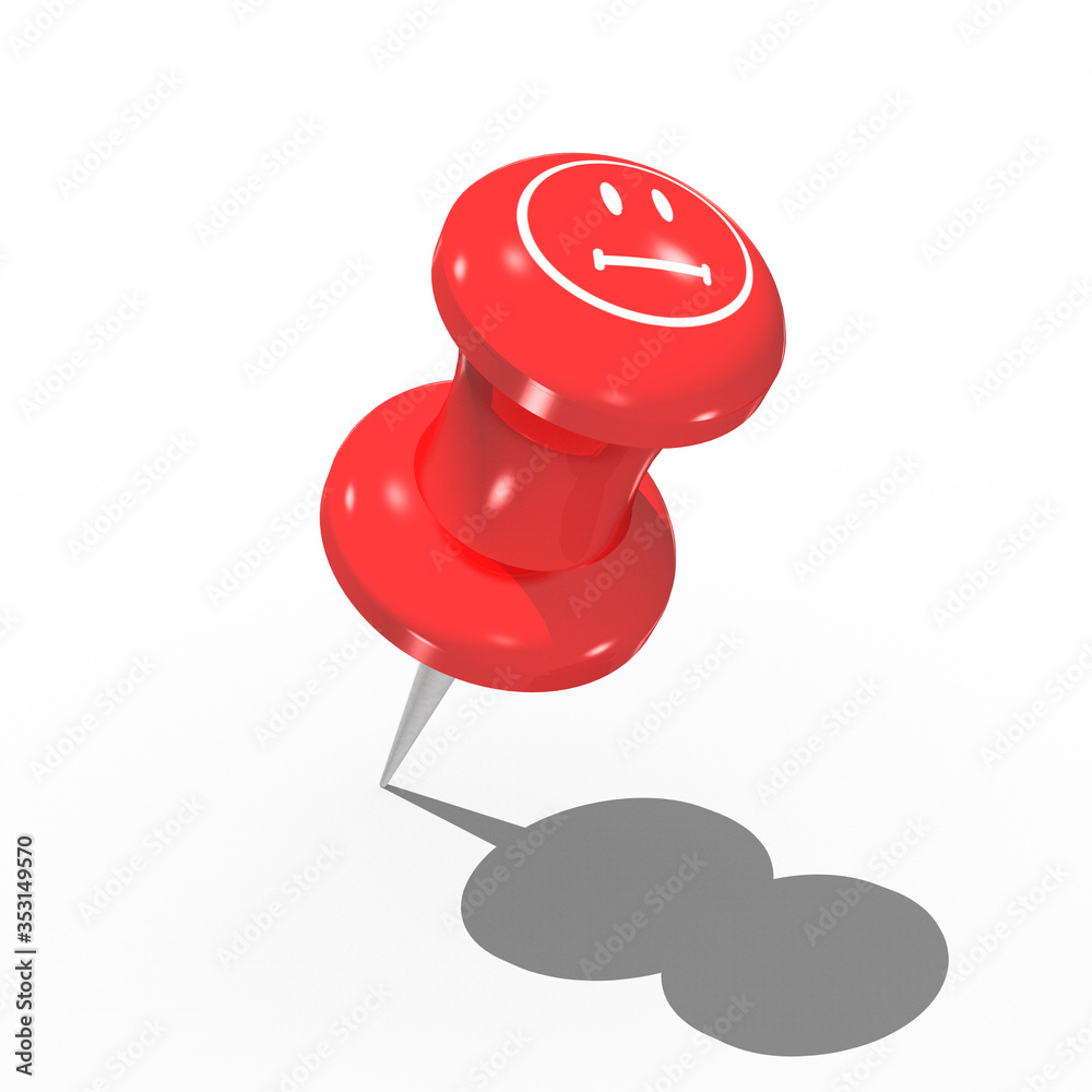 3d Pinnwand Nadeln mit Smilie, freigestellt 3d Pinnwand Nadeln mit Smilie, freigestellt