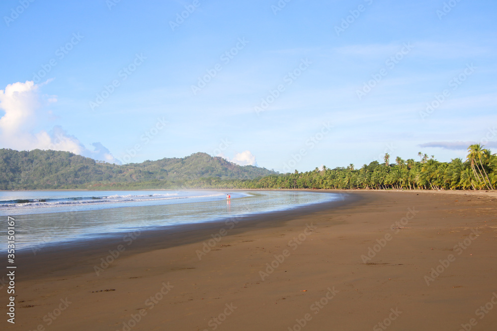 Paradise tropical beach in Tambor, Costa Rica