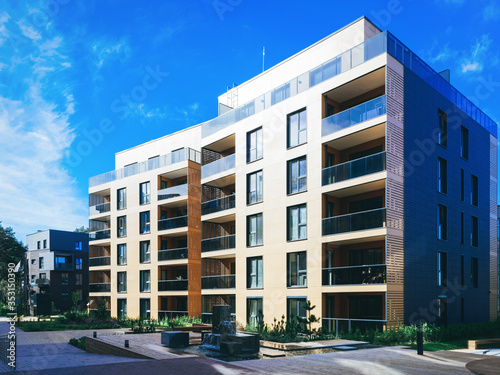 European Modern apartment residential quarter_4x3