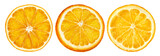 Dried orange slices isolated on white background