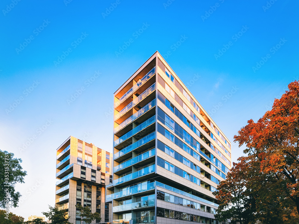 Apartment house residential building complex outdoor concept_4x3