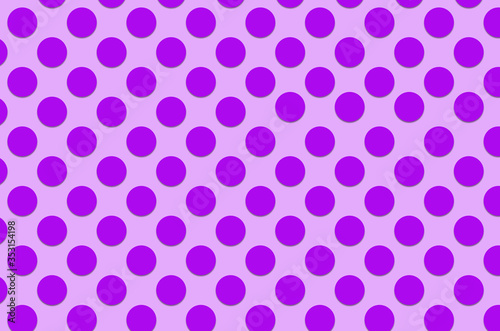 Purple polka dot background image with lavender background and drop shadow