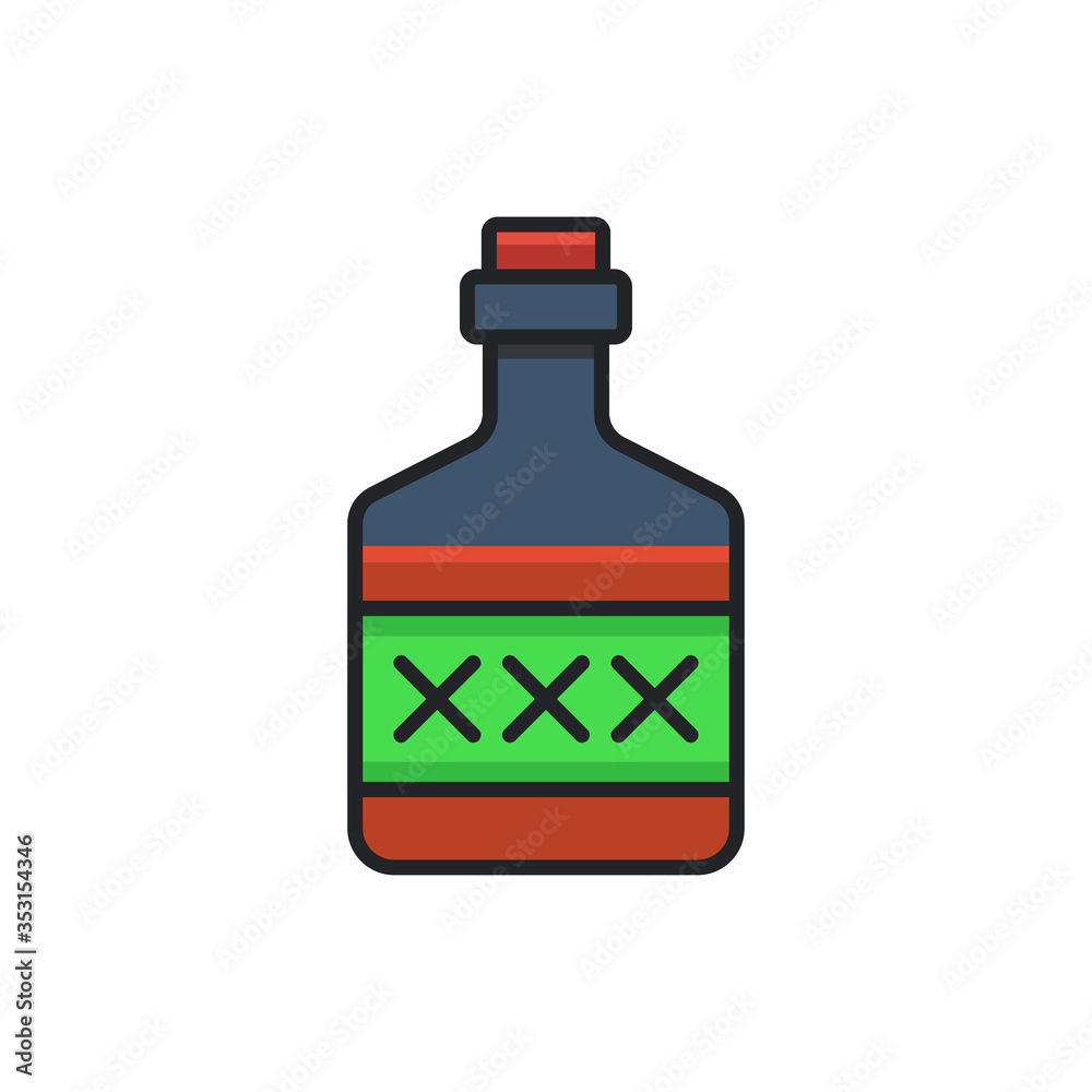 Poison bottle vector icon symbol isolated on white background Poison bottle vector icon symbol isolated on white background