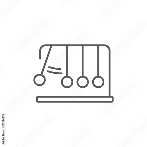 Physics vector icon symbol isolated on white background