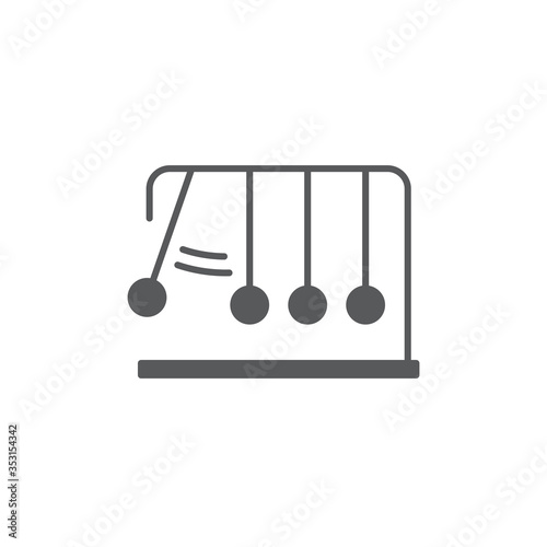 Physics vector icon symbol isolated on white background