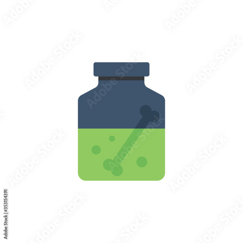 Poison bottle vector icon symbol isolated on white background