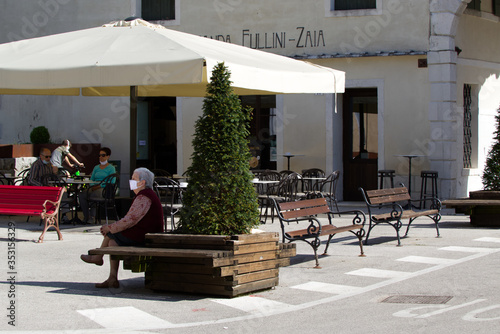 Italy, the charming village of Polcenigo in the Friuli Venezia Giulia region photo
