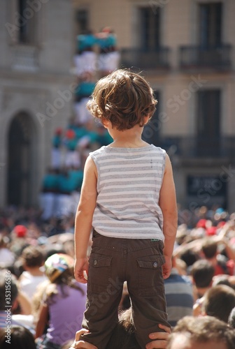 Watching Catalan Human Tower