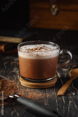Fototapeta Naklejka Na Ścianę i Meble -  cup of cappuccino with cinnamon