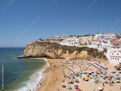 Fototapeta Naklejka Na Ścianę i Meble -  Beach Carvoeiro Algarve Portugal Tourism Summer Holiday