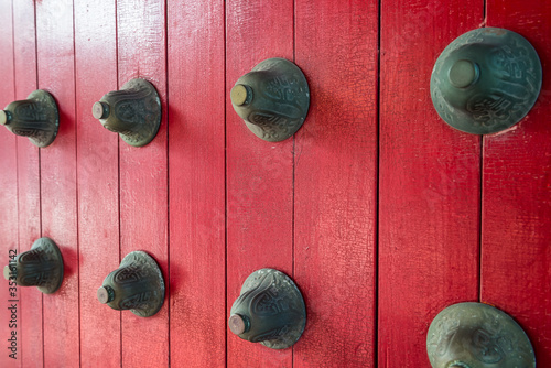 Doorway to the Confucius Shrine, Nagasaki, Japan photo