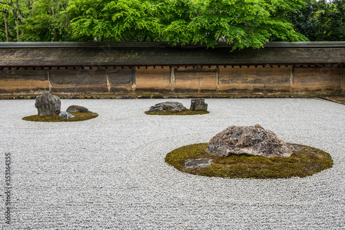 Dry Rock Garden, Ryoanji, Kyoto, Japan