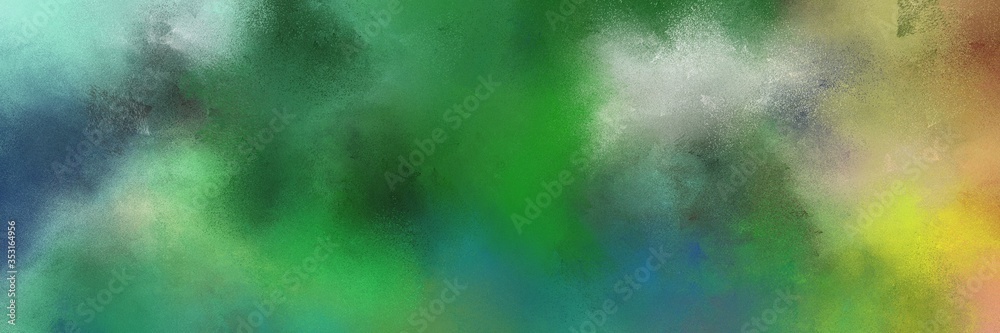abstract retro horizontal design with sea green, dark khaki and pastel blue color. can be used as header or banner