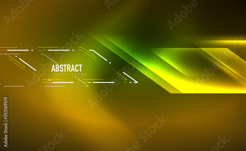 Dynamic neon shiny abstract background. Trendy abstract layout template for business or technology presentation, internet poster or web brochure cover, wallpaper