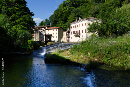 Italy, the charming village of Polcenigo in the Friuli Venezia Giulia region photo