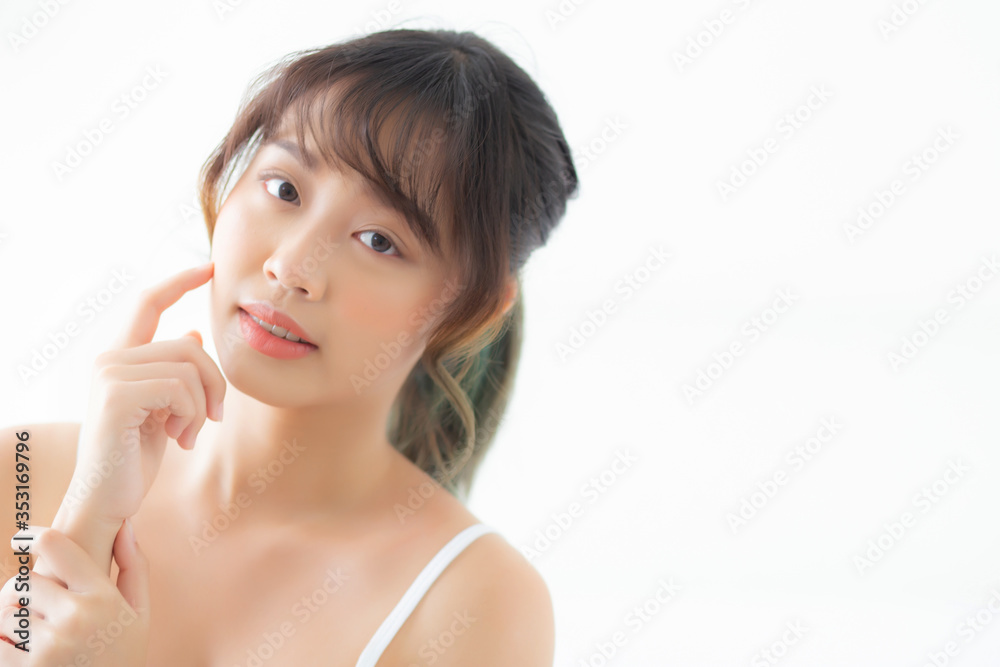 Portrait of beautiful young asian woman smile while wake up healthy and wellness with sunrise at morning in the bedroom, asia girl skin care with happy with fresh, lifestyle and relax concept. Portrait of beautiful young asian woman smile while wake up healthy and wellness with sunrise at morning in the bedroom, asia girl skin care with happy with fresh, lifestyle and relax concept.