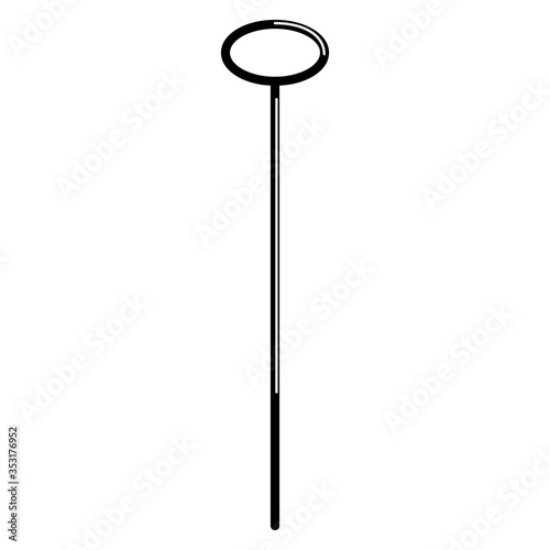 Pike pole icon isolated on white background in flat style.