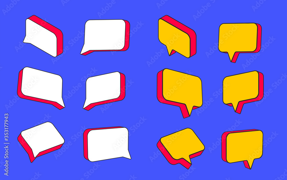 Speech balloon or chat bubble line art vector icon for apps and websites.