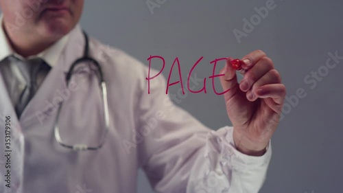 Doctor Writing the Word Paget's photo