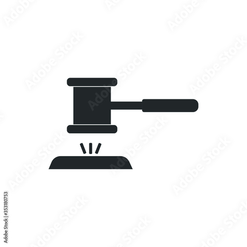 business hammer icon, business judging vector illustration

