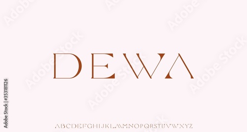 DEWA, LUXURIOUS AND GLAMOUR THIN LINE SERIF TYPEFACE