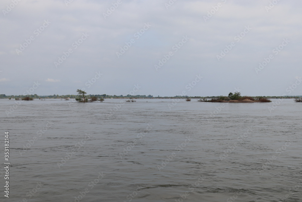 Fleuve Irrawaddy à Kratie, Cambodge